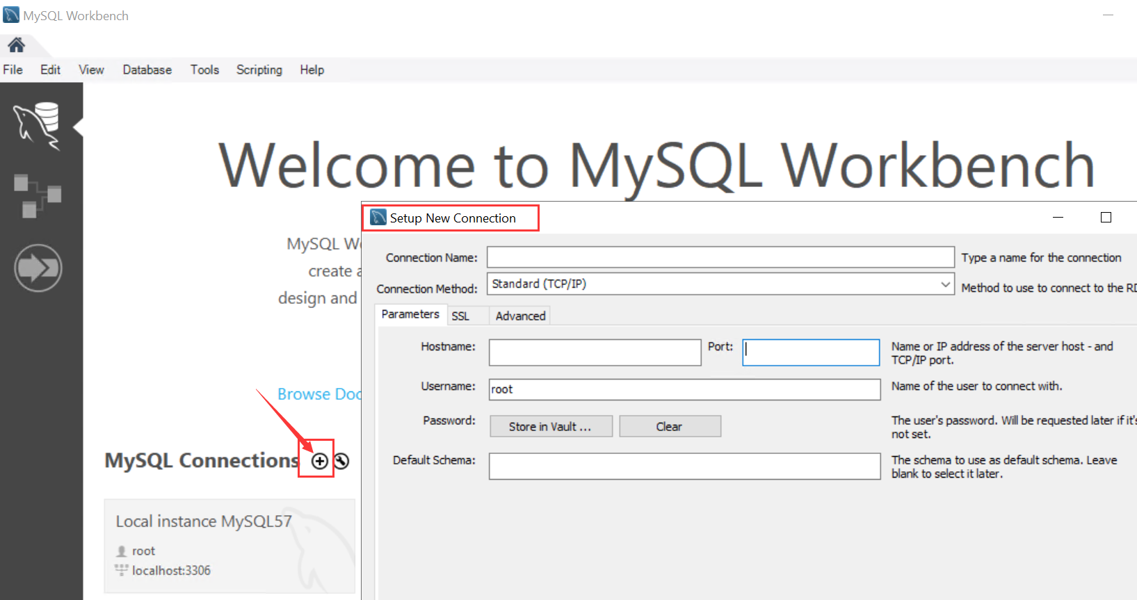 Start MySQL workbench tool